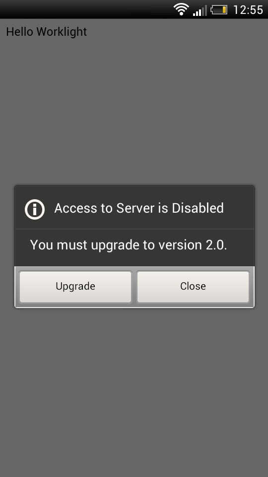 Remotely disabling an old version of an application