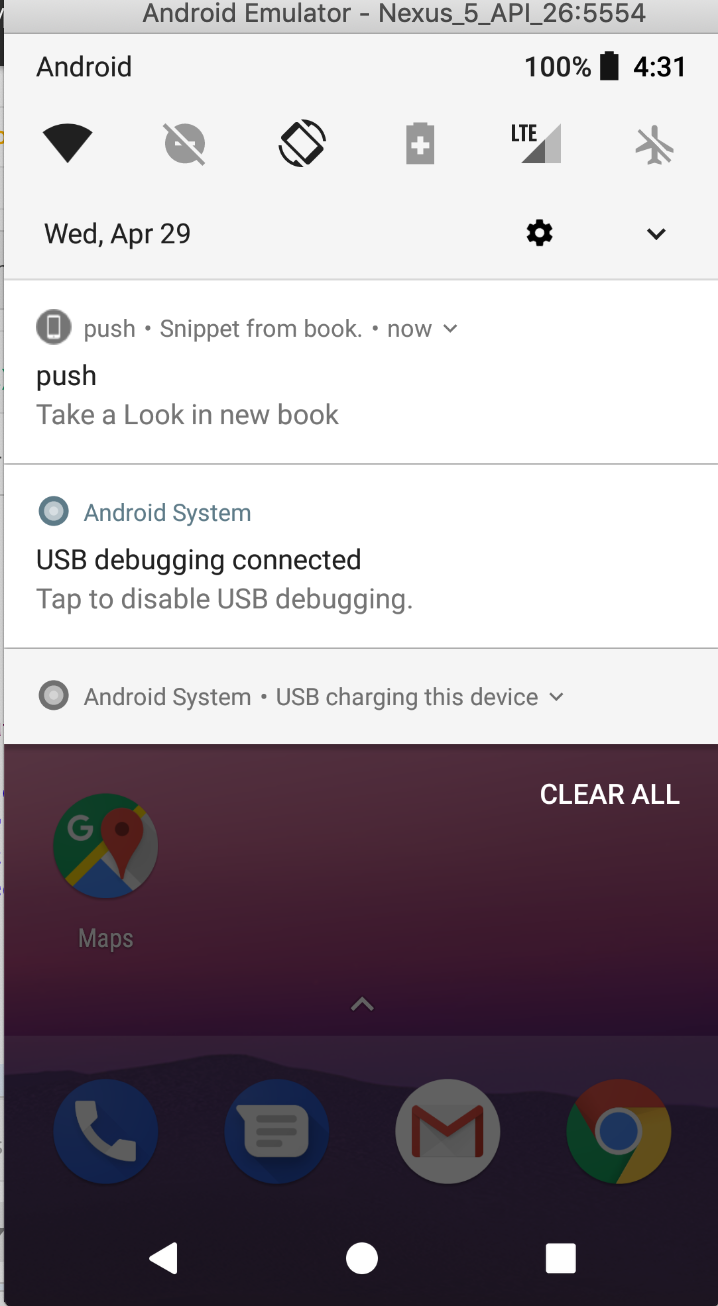 android - How to show push notification in the app just like