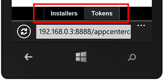 Preparing to install tokens and applications on a Windows Phone device