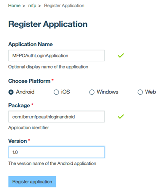 Register application