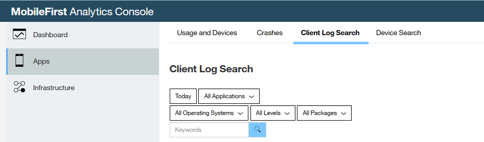 Search and view logs