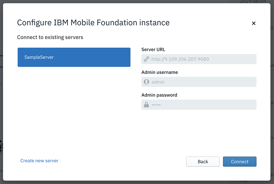 Настроить экземпляр IBM Mobile Foundation